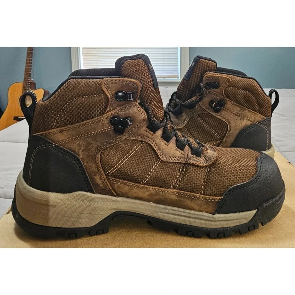 KEEN® (Men's 8.5 D) Skokie™ Waterproof Carbon-Toe Work Boot in Earth - $165